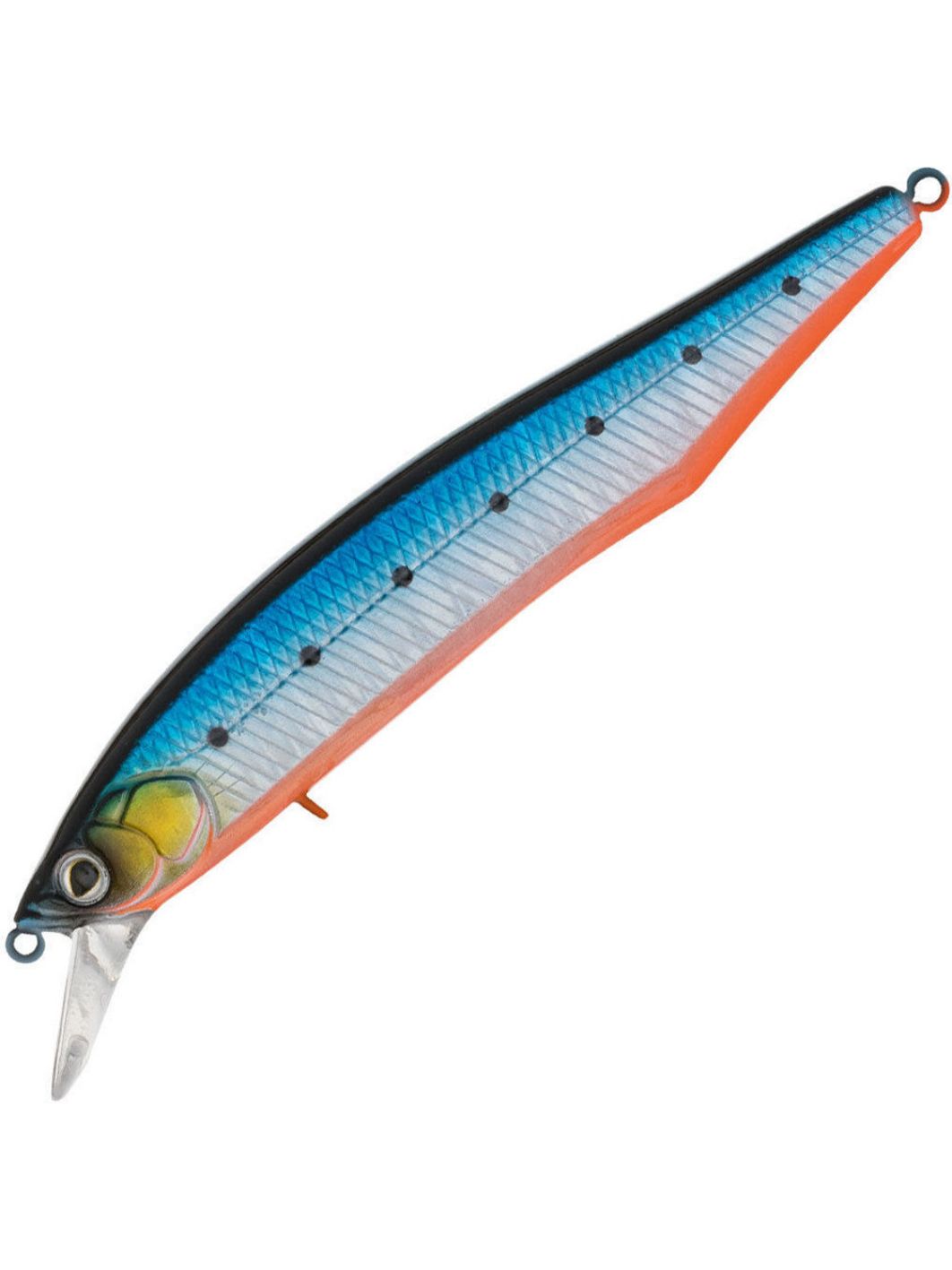 Воблер Минноу Strike Pro Intriger 105SP,  105 мм,  15 гр,   Нейтральный,  цвет: A234-SBO-LU Blue Back Silver OB Fluo,  (EG-194A-SP#A234-SBO-LU)
