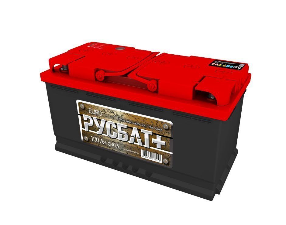 6СТ 100 РУСБАТ+ ЕВРО Аккумулятор зал/зар