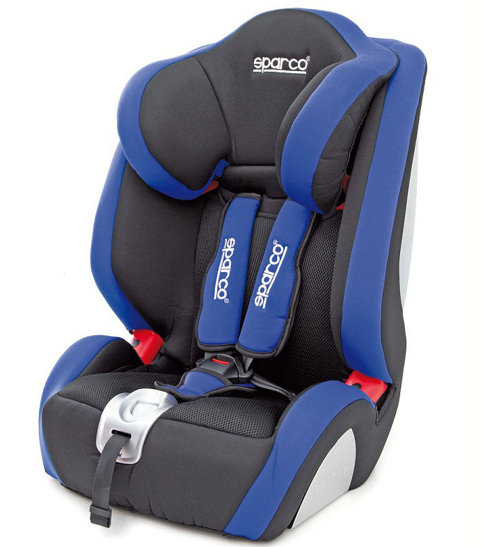 детское кресло "sparco" (f1000k) группа 1/2/3 (черно-синее) (от 9 до 36 кг)
