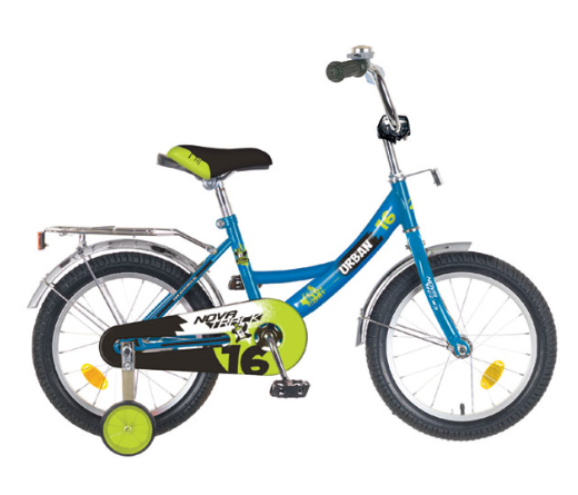 Велосипед колёса 16" детский NOVATRACK Urban, 1 скорость, рама сталь (синий)