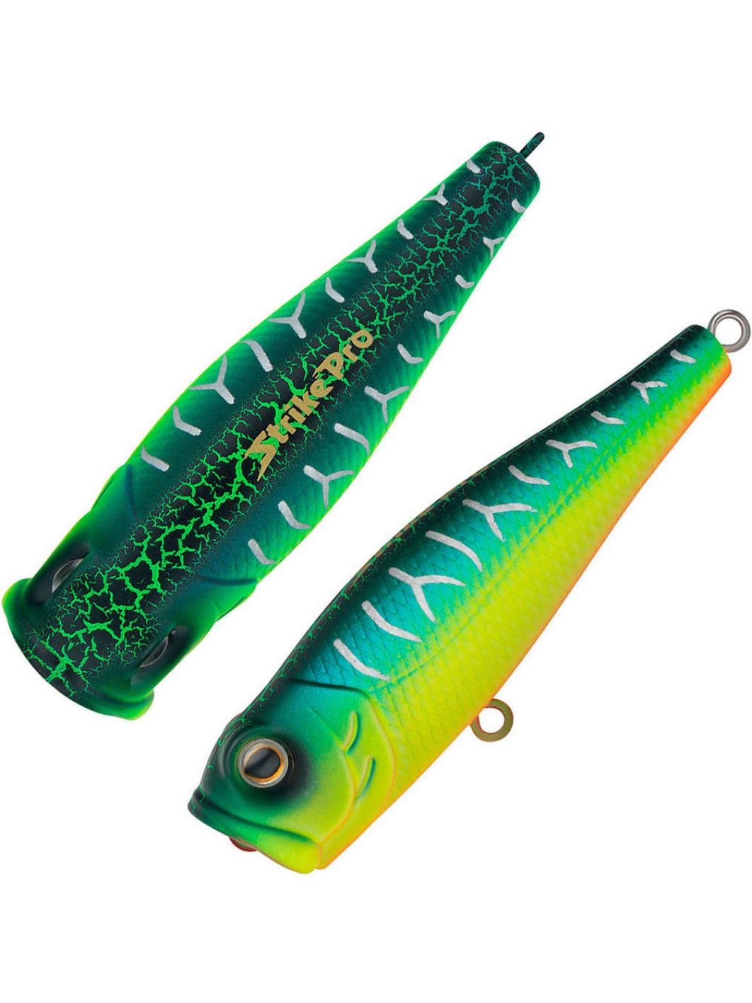 Воблер Поппер Strike Pro Bubble Pop 65,  65 мм,  8 гр,   цвет: A223S-RP Pearl Mat Tiger,  (EG-046#A223S-RP)