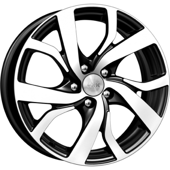 Литой диск K&K Палермо 6.5x16/5x114.3 D67.1 ET46 алмаз черный комплект 4шт.