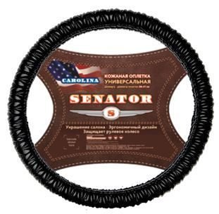 оплетка руля "senator" carolina (m) черная