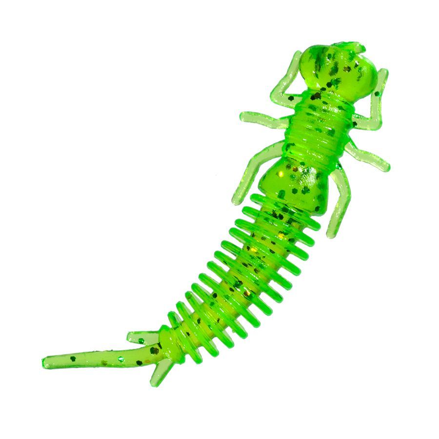 Приманка ZUB-KAZARA 50мм-10шт,  (цвет 351) шартрез с блестками