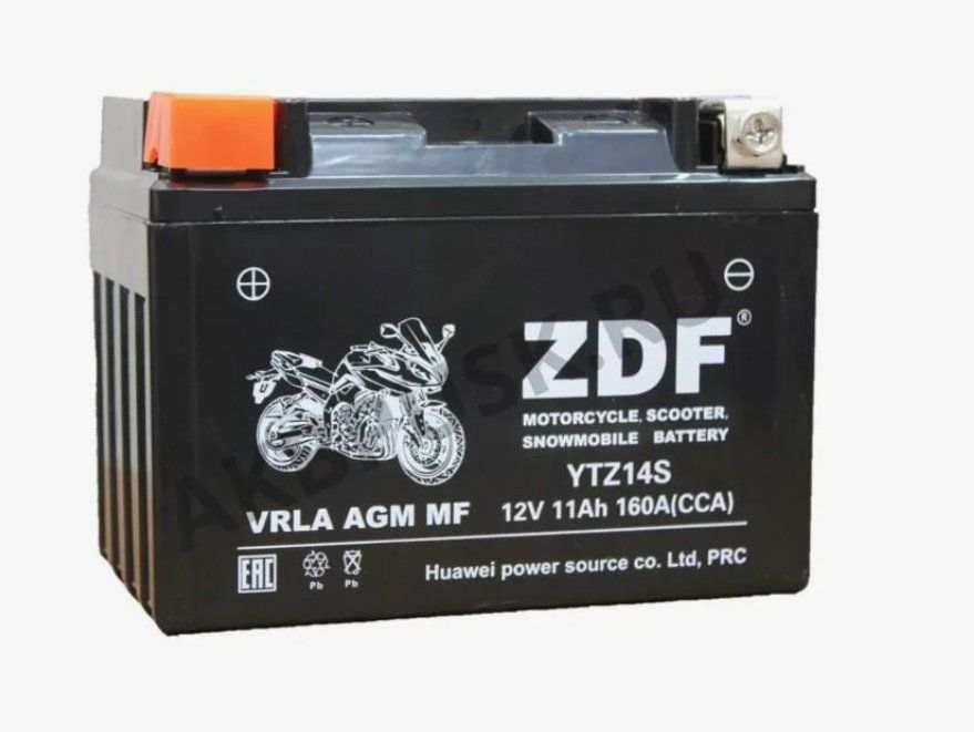 Аккумулятор ZDF 1213 VRLA AGM MF YTZ14S 150*87*110