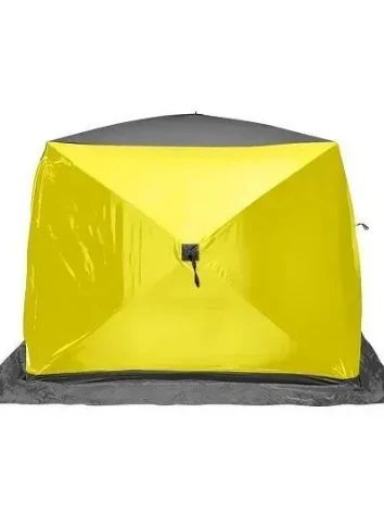 Палатка зимняя утепленная Куб ЛОНГ-3 желтый/серый (PR-WFS-3L-YG) PREMIER