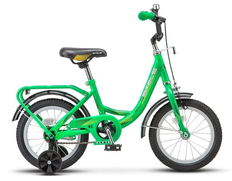 Велосипед колёса 16" детский STELS Flyte, 1 скорость, рама сталь 11" (зеленый)