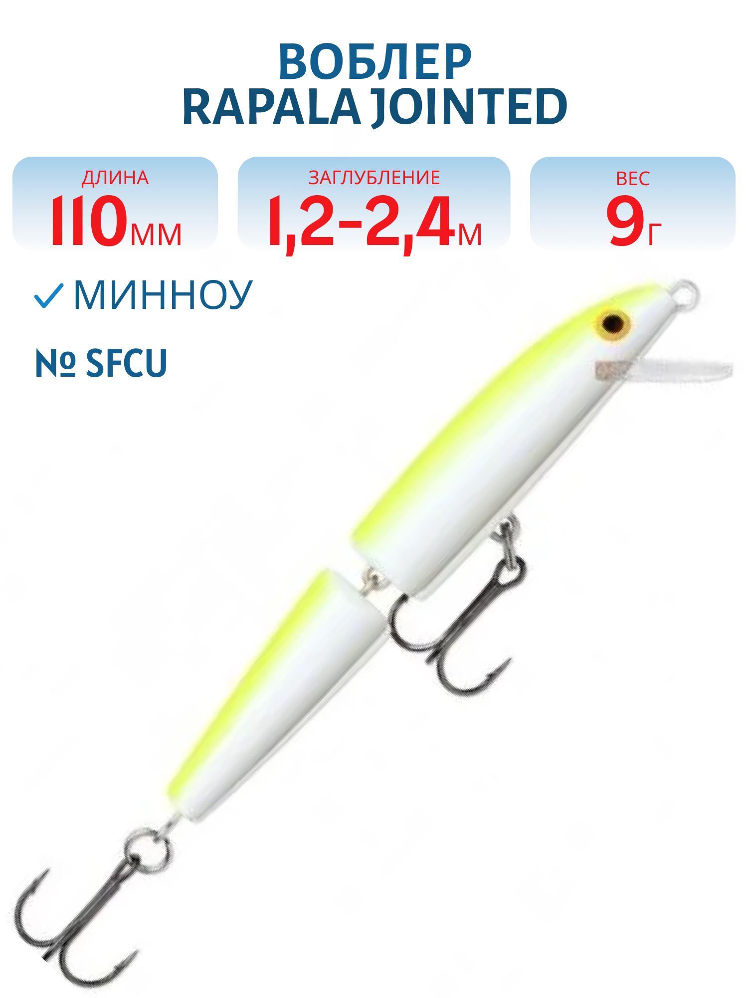 Воблер Rapala Jointed 11 /SFCU
