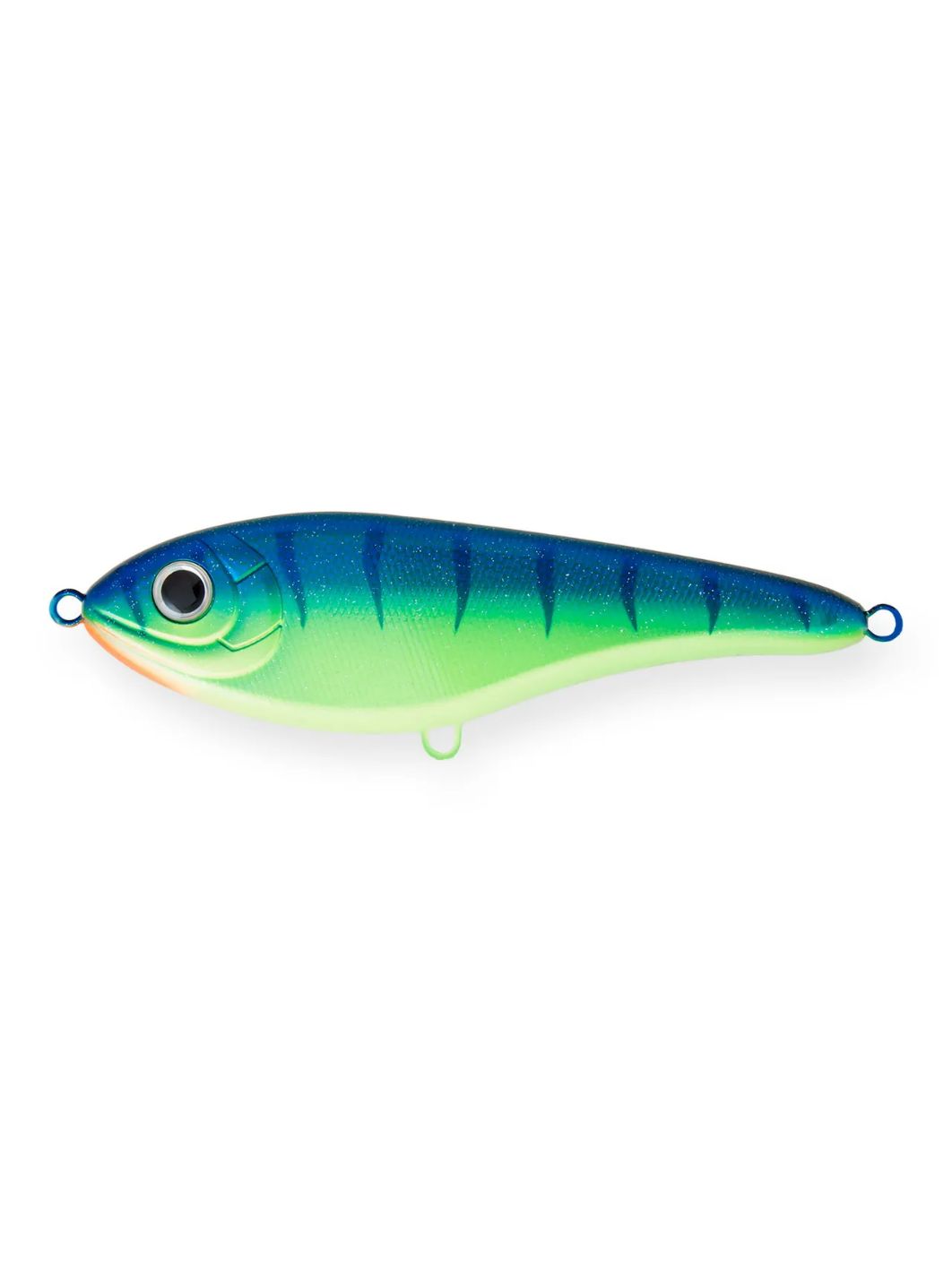 Воблер Джеркбейт Strike Pro Buster Jerk Sinking,  150 мм,  75 гр,  Загл. 0, 5м.-4, 0м.,  Тонущий,  цвет: C063F Blue-yellow Tiger Sparkles,  (EG-048#C063F)