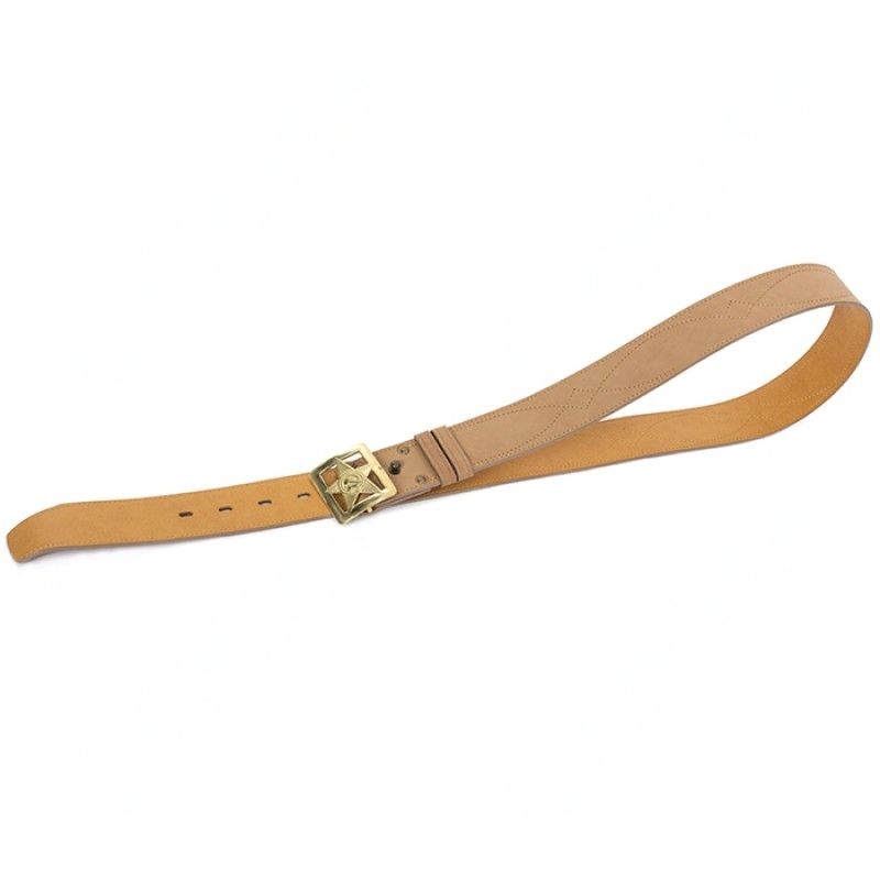 Ремень поясной "Звезда" 50 мм светло-золотой (130 длина,  № 3)