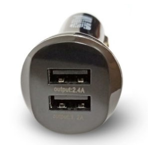 Автомобильное зарядное устройство AVS (2USB,  2.4А) черный UC-322