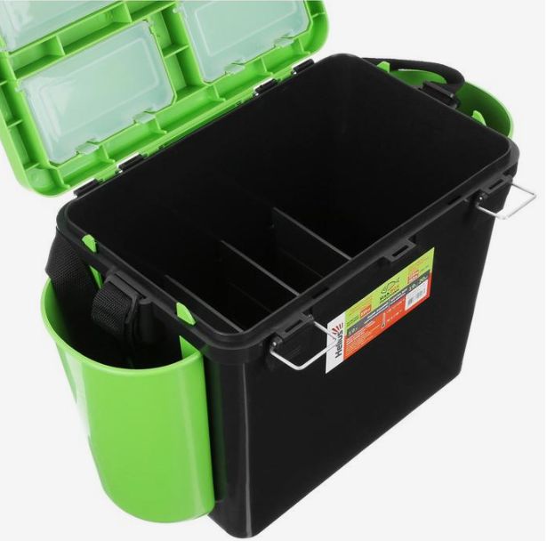 Ящик зимний "FishBox" односекционный (19л) зеленый Helios