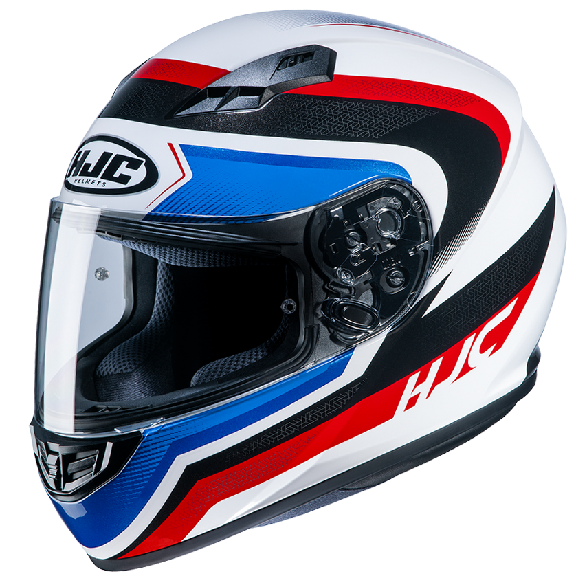 Шлем интеграл HJC CS15 RAKO,  бело-сине-красный М