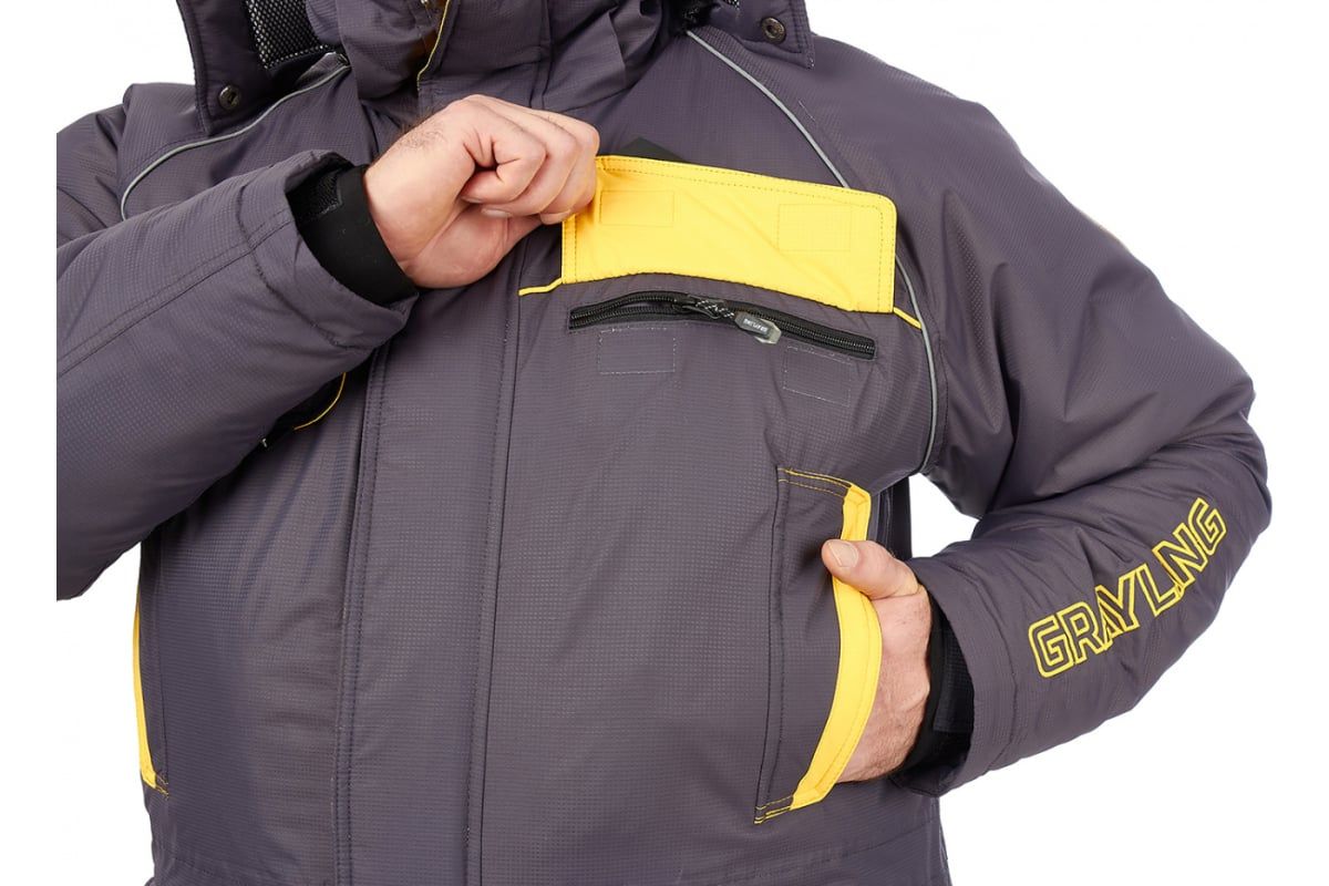 костюм «камчатка 2020» (таслан, серо-желтый) grayling (р-р 56-58 рост 182-188)