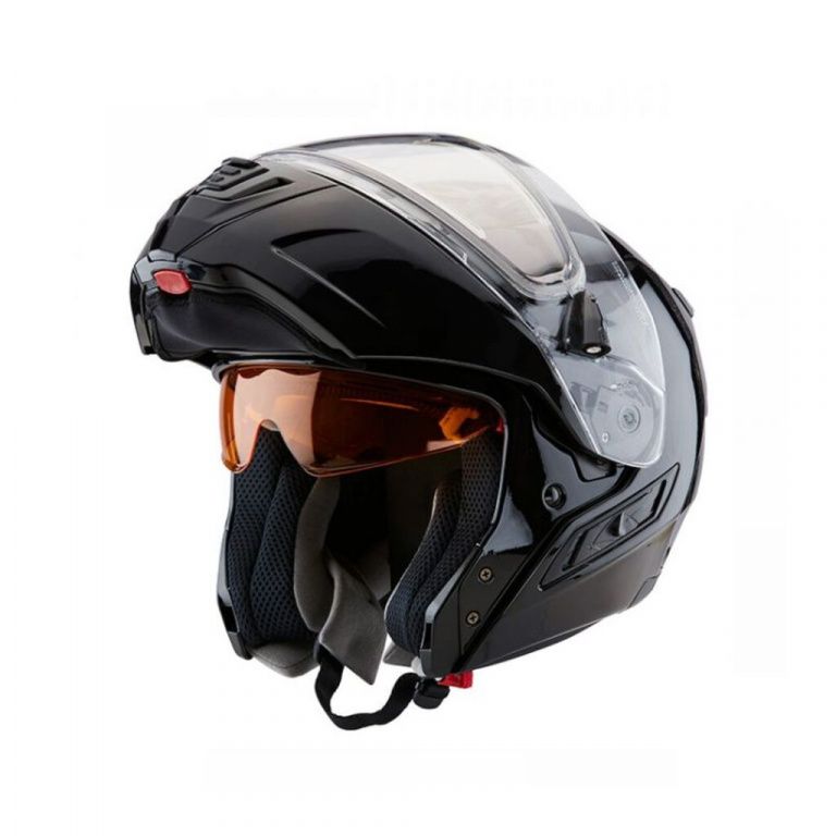 Шлем снегоходный ZOX Condor,  стекло с электроподогревом,  черный глянец M