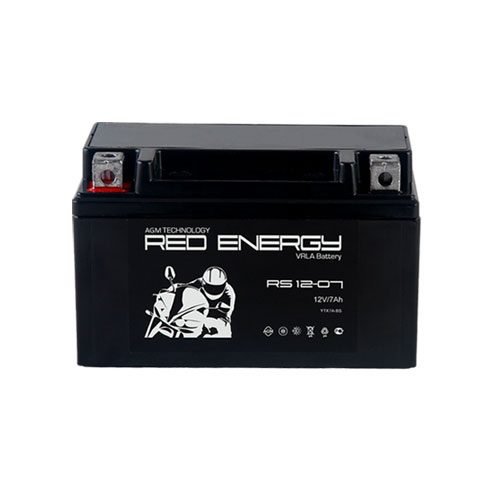 мото 12/7А Red Energy RS1207 AGM  Аккумулятор зал/зар.
