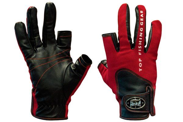 Перчатки спиннингиста Alaskan Red/BL XL (AGWK-11XL) двухпалые
