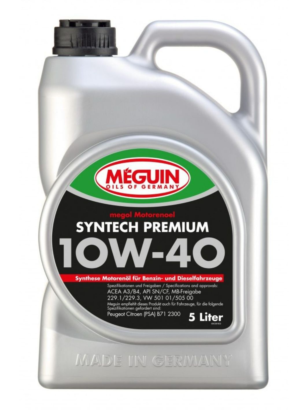 MEGUIN SYNTECH PREMIUM 10W40 5л полусинтетическое моторное масло