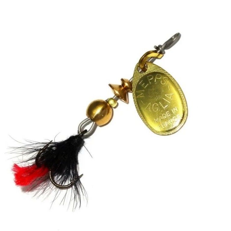 Блесна вращающаяся Mepps "Aglia Mouche 1 /3, 5 гр/ Gold/Black fly