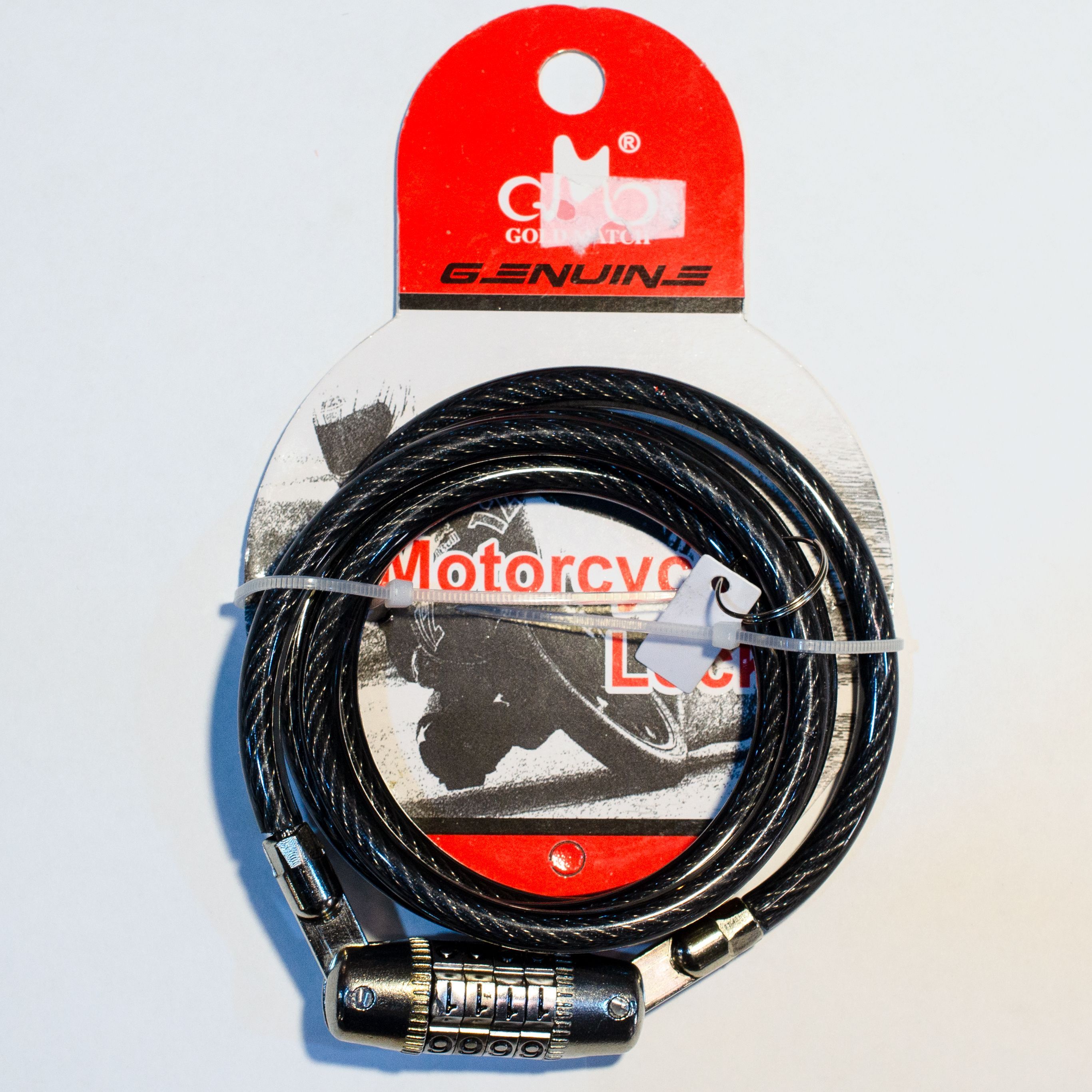 Трос-замок для велосипеда D=6мм,  L=1200мм Кодовый