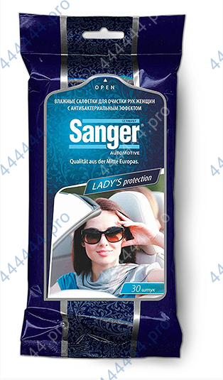 салфетки влажные sanger для рук lady (30шт)