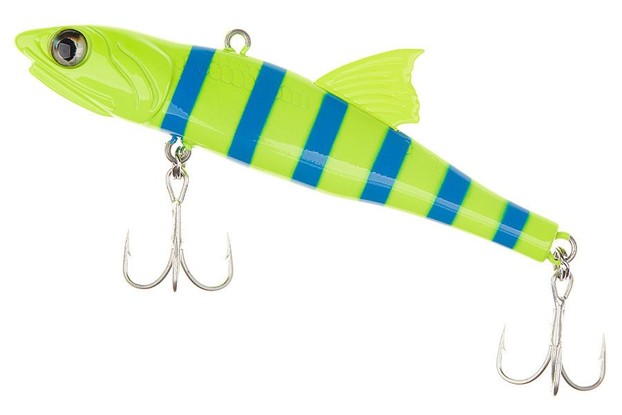Виб LITTLE JACK Forma Adict 100mm 32g (#Zebra yellow blue)