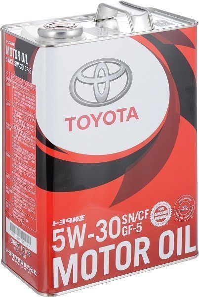 TOYOTA MOTOR OIL 5W30 SP/GF-6 4L 08880-13705 синтетическое моторное масло