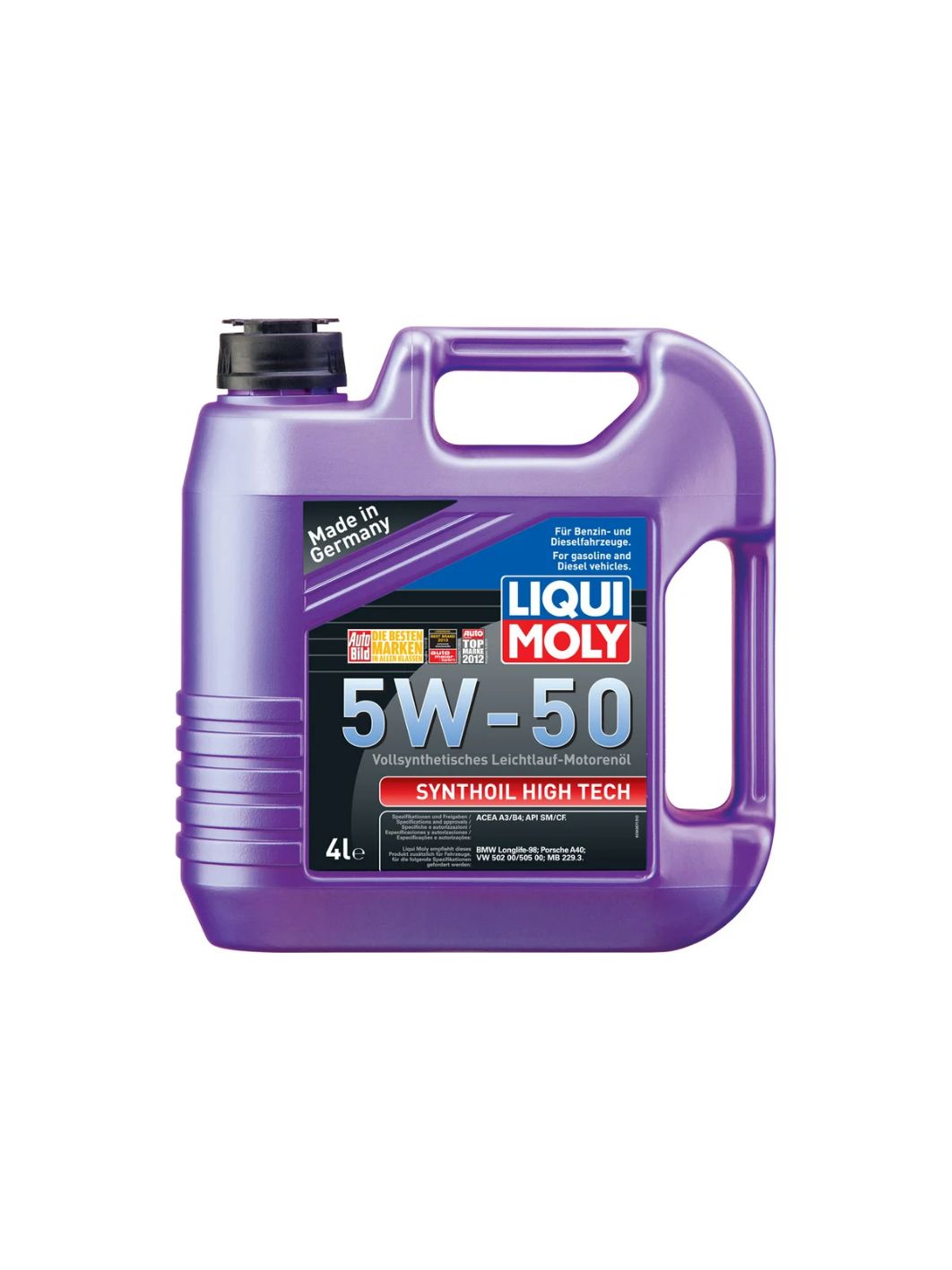 LIQUI MOLY "Synthoil High Tech" 5W50 4L синтетическое моторное масло 9067