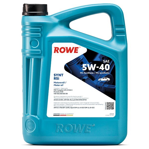 ROWE  HIGHTEC SYNT RSi SAE 5W40 4L синтетическое моторное масло