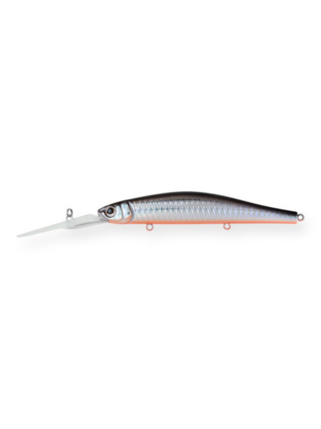 Воблер Минноу Strike Pro Inquisitor DR 110SP,  110 мм,  18, 9 гр,  Загл. 4, 0м.-6, 0м.,  Нейтральный,  цвет: A70-713 Black Silver OB,  (EG-193BL-SP#A70-713)