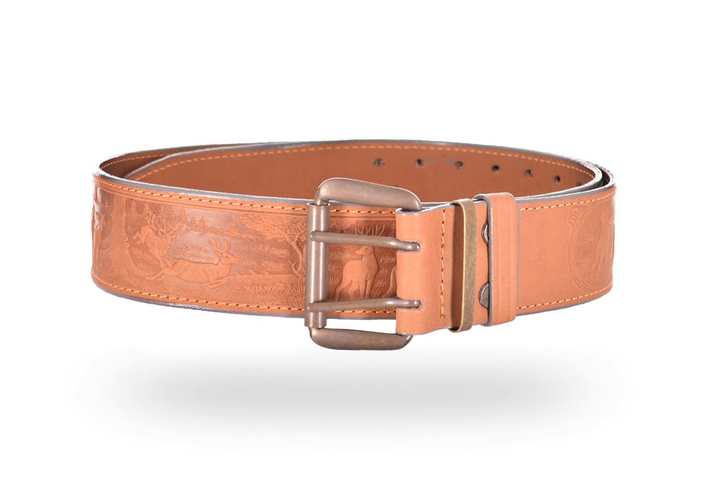 Ремень охотника брючный светло-золотой 50 мм (№ 3)