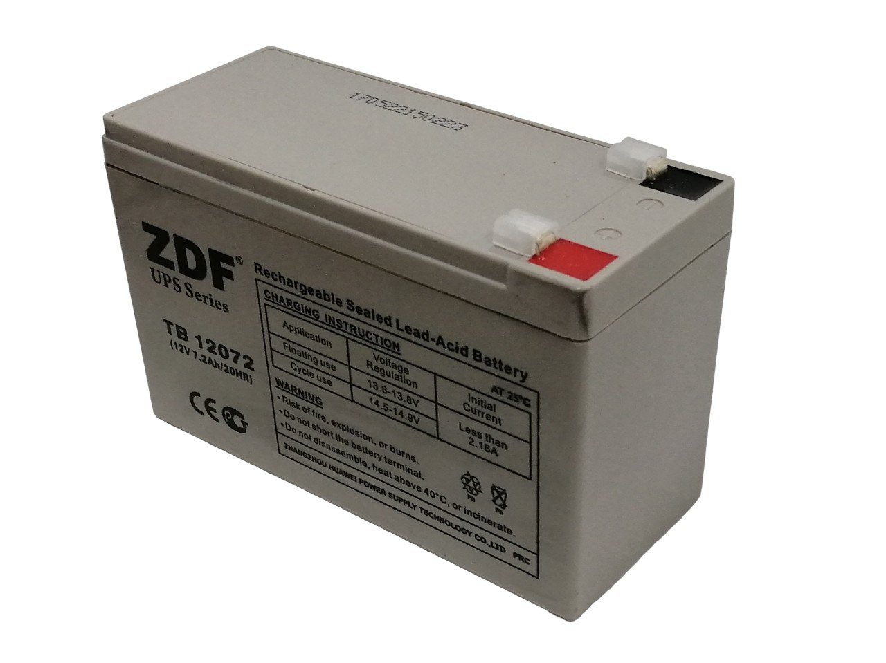 Аккумулятор ZDF TB 12072 AGM 151*65*100 Тяговый