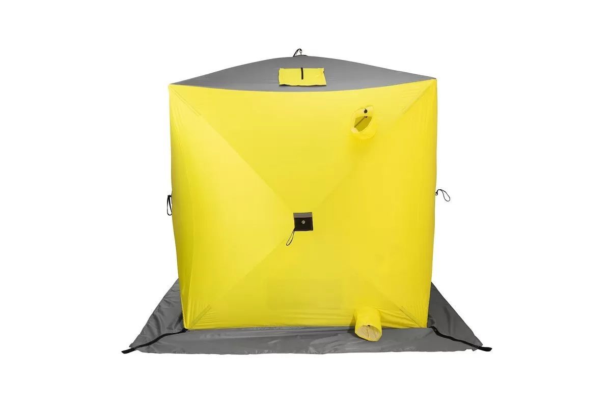 Палатка зимняя утепленная Куб-1 желтый/серый (PR-WFSCI-150YG) PREMIER
