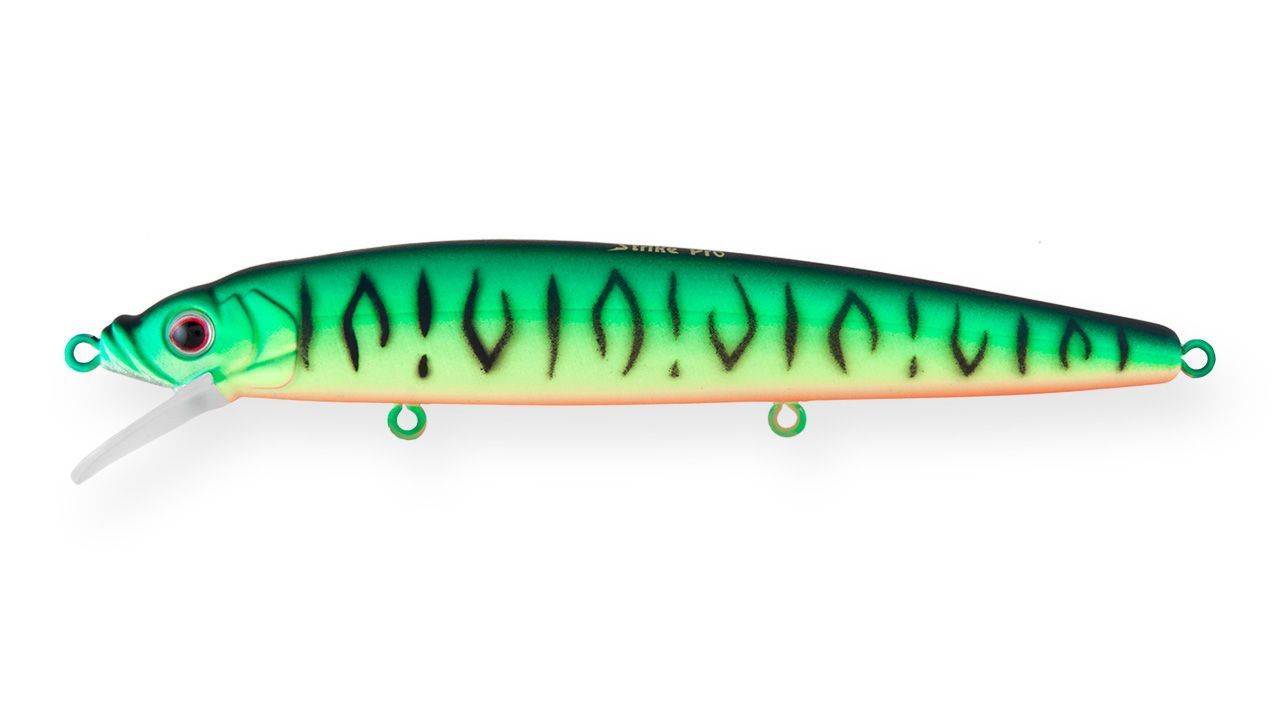 Воблер Минноу Strike Pro Alpha Minnow 115,  115 мм,  12, 5 гр,  Загл. 0, 6м.-1, 6м.,  Плавающий,  цвет: GC01S,  (EG-033F#GC01S)