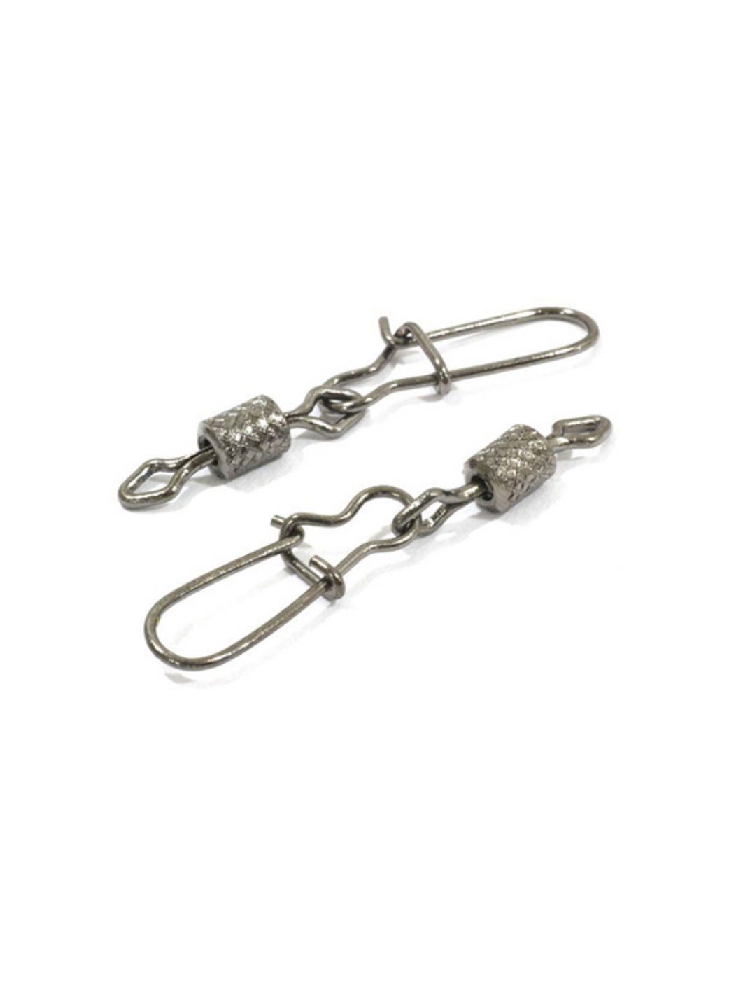 Вертлюг цилиндр с накаткой с застёжкой Duo-Lock № 8х0 15кг. черный никель BLN (10шт)