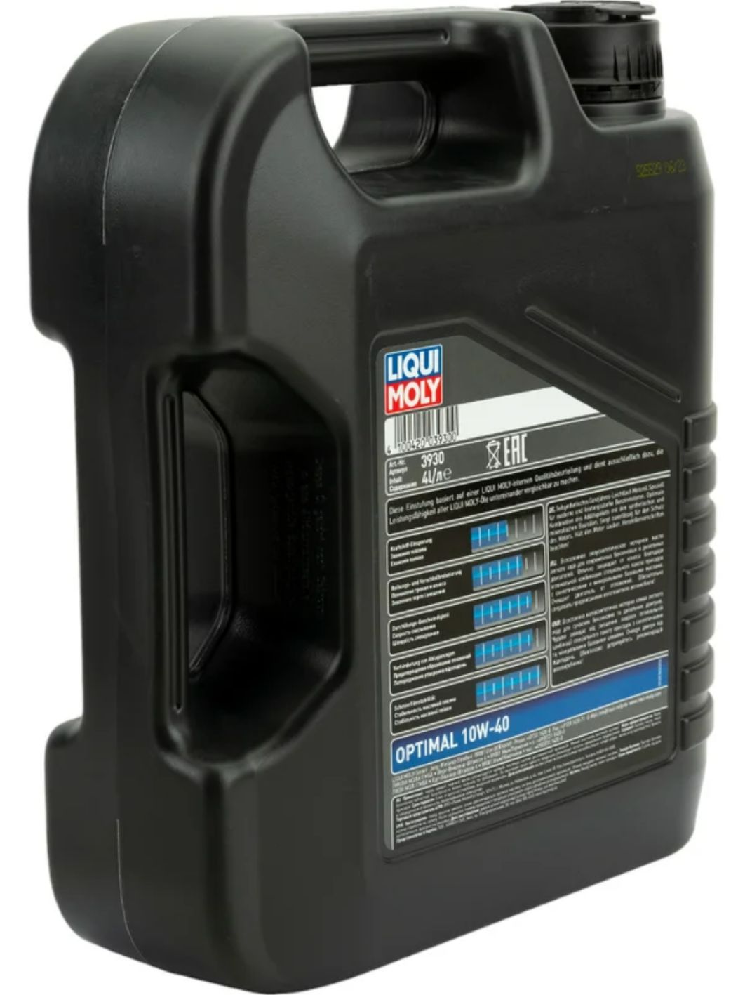 LIQUI MOLY "Optimal" 10W40 4L полусинтетическое моторное масло 3930