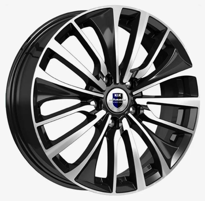 Диск л.Р17 6.5/5*114.3 КиК Flanker (КС1097) d66.6  ET37 алмаз чёрный .82280  КОМПЛЕКТ 4ШТ.