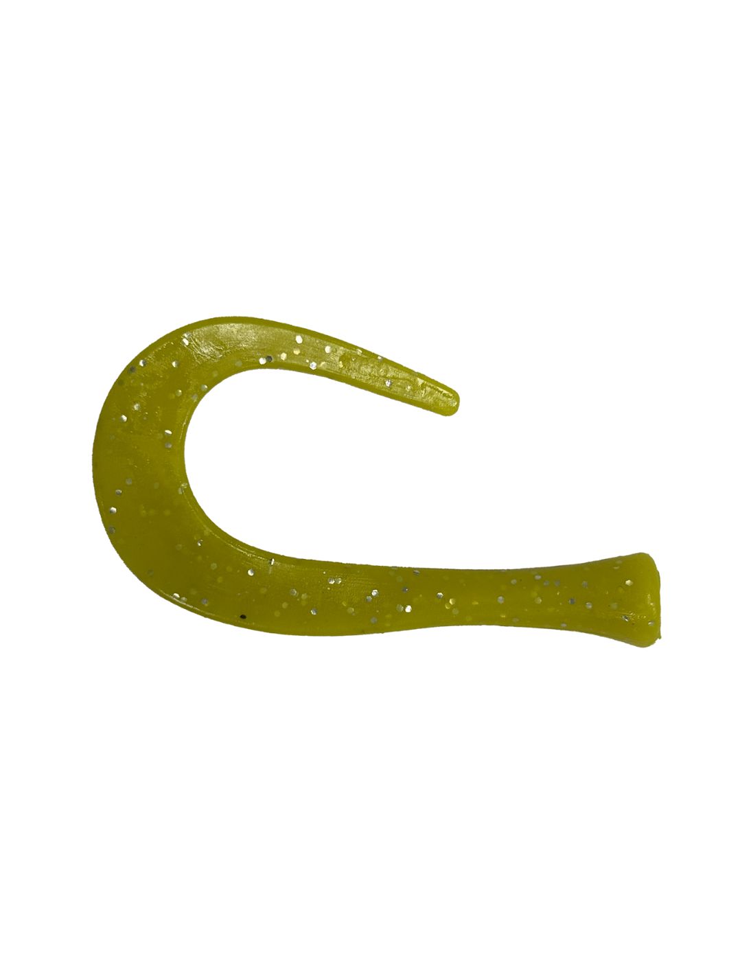 Хвост силиконовый для Guppie 14см 7, 6гр,  желтый с блестками (3шт)