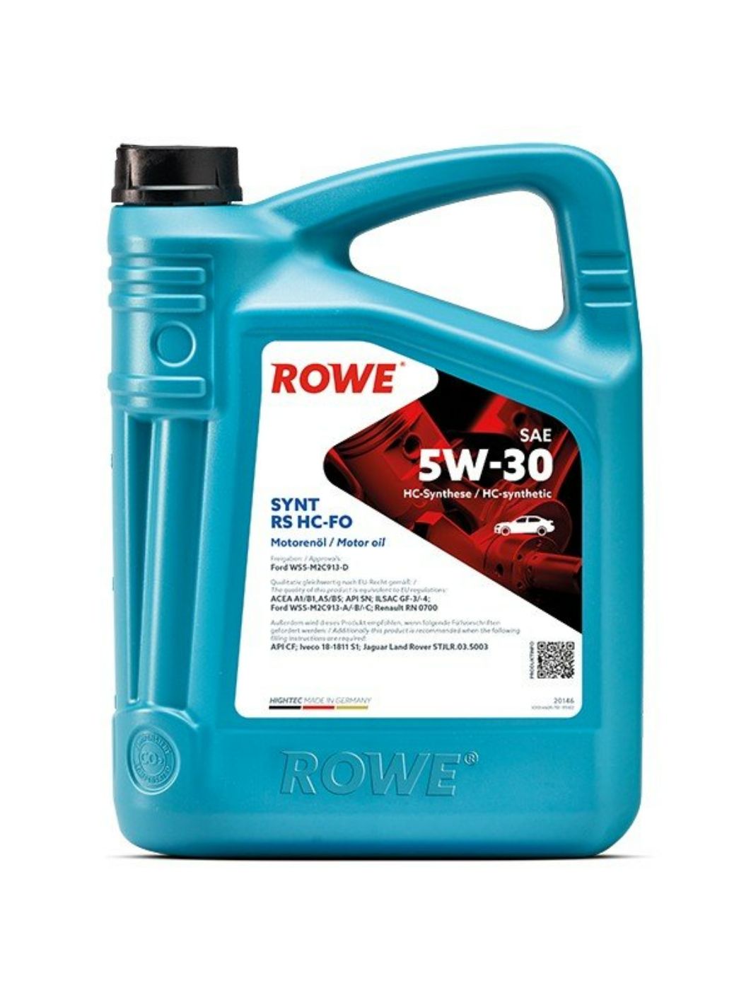 ROWE  HIGHTEC SYNT RS SAE 5W30 HC-FO 5L синтетическое моторное масло