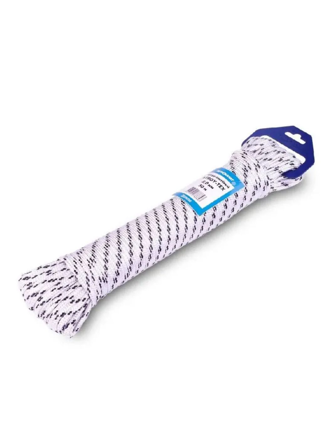 Шнур плетёный STROY-TEX 6, 0 мм,  тест 400 кг,  50 м,  евромоток