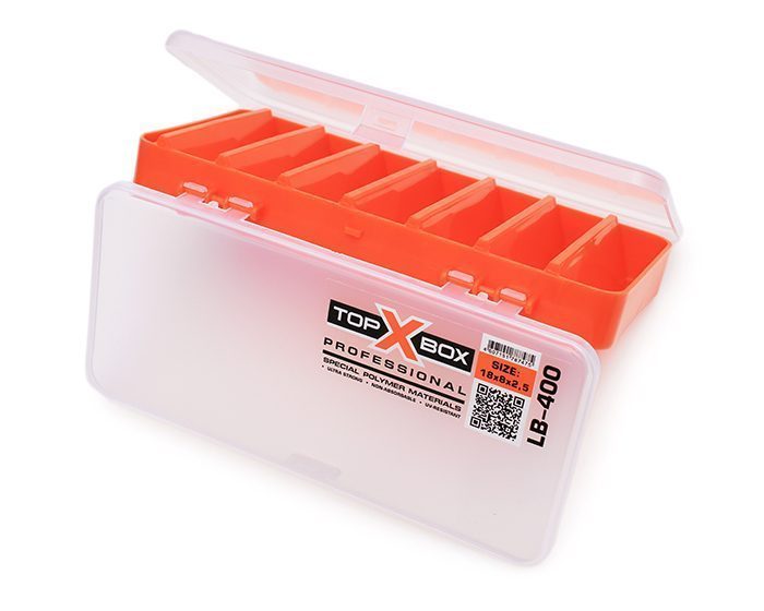 Коробка TOP BOX LB-400 (18*8*2.5 cм),  оранжевое основание