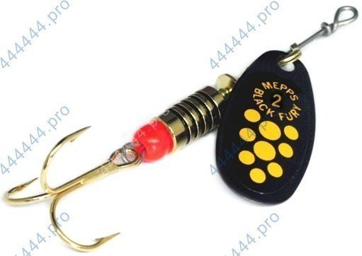 Блесна вращающаяся Mepps "Black FURY 2 /4, 5гр/ Black/Yellow