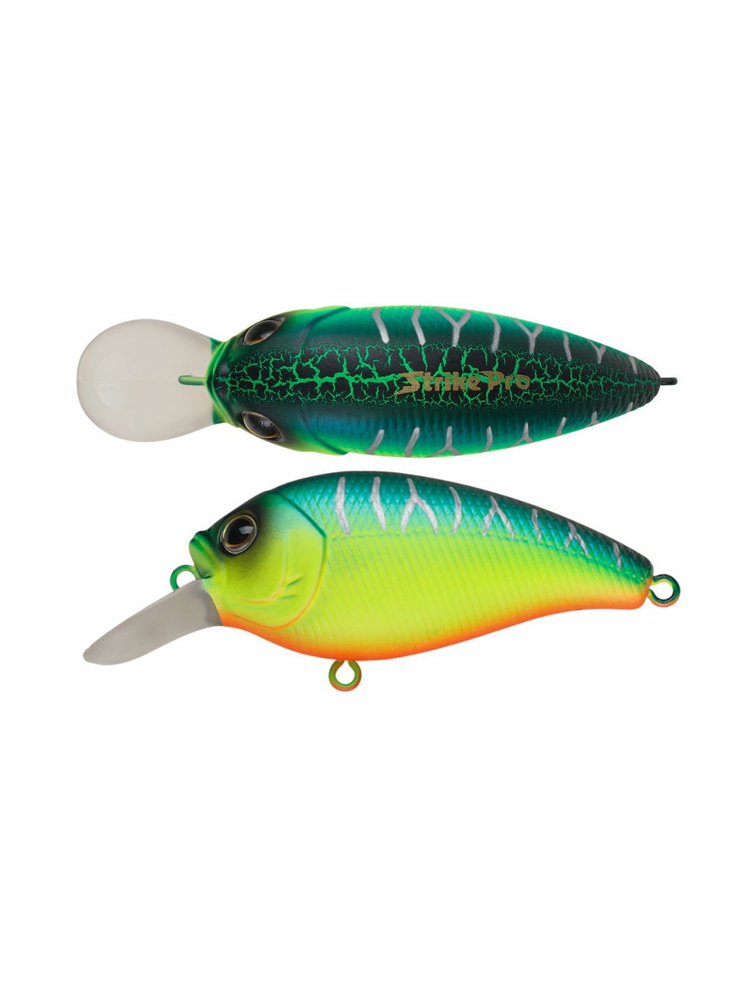 Воблер Крэнк Strike Pro Crankee Diver 60,  60 мм,  10 гр,  Загл. 0, 2м.-1, 0м.,  Плавающий,  цвет: A223S-RP Pearl Mat Tiger,  (JL-038F#A223S-RP)
