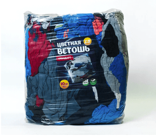 Ветошь цветная (60% хлопок,  40% синтетика) 10кг