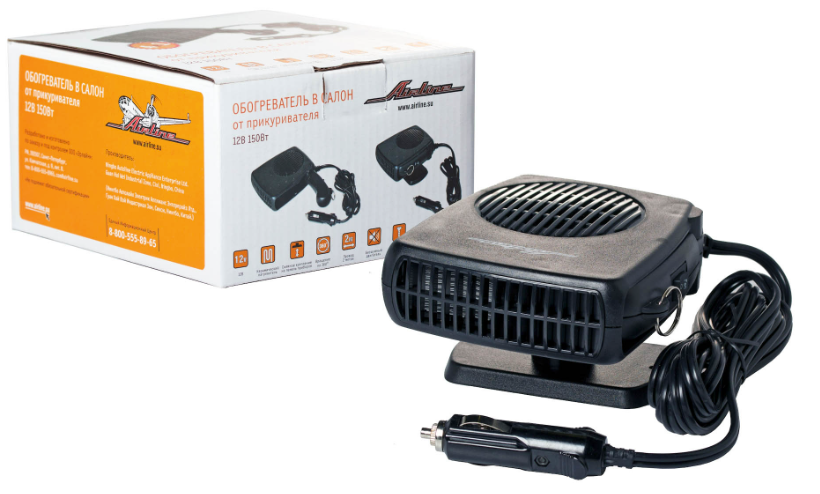 Теплоэлектровентилятор AIRLINE AAH-12-01 (12В/150W)