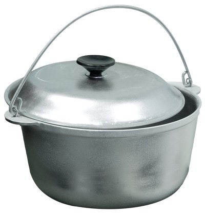 Котёл туристский 10 л крышка с ручками (нерж) широкий (РВ)