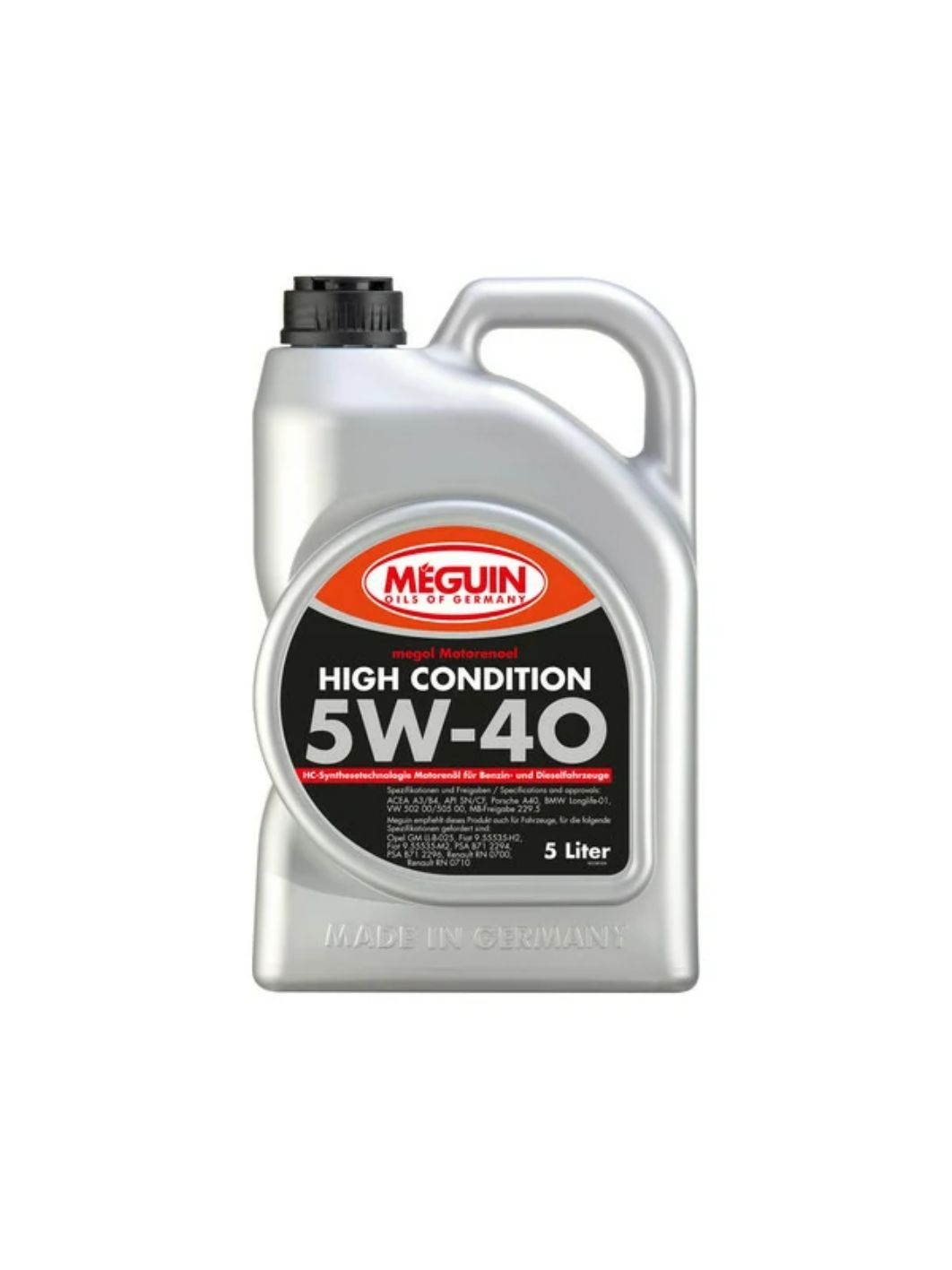 MEGUIN HIGH CONDITION 5W40 5л синтетическое моторное масло