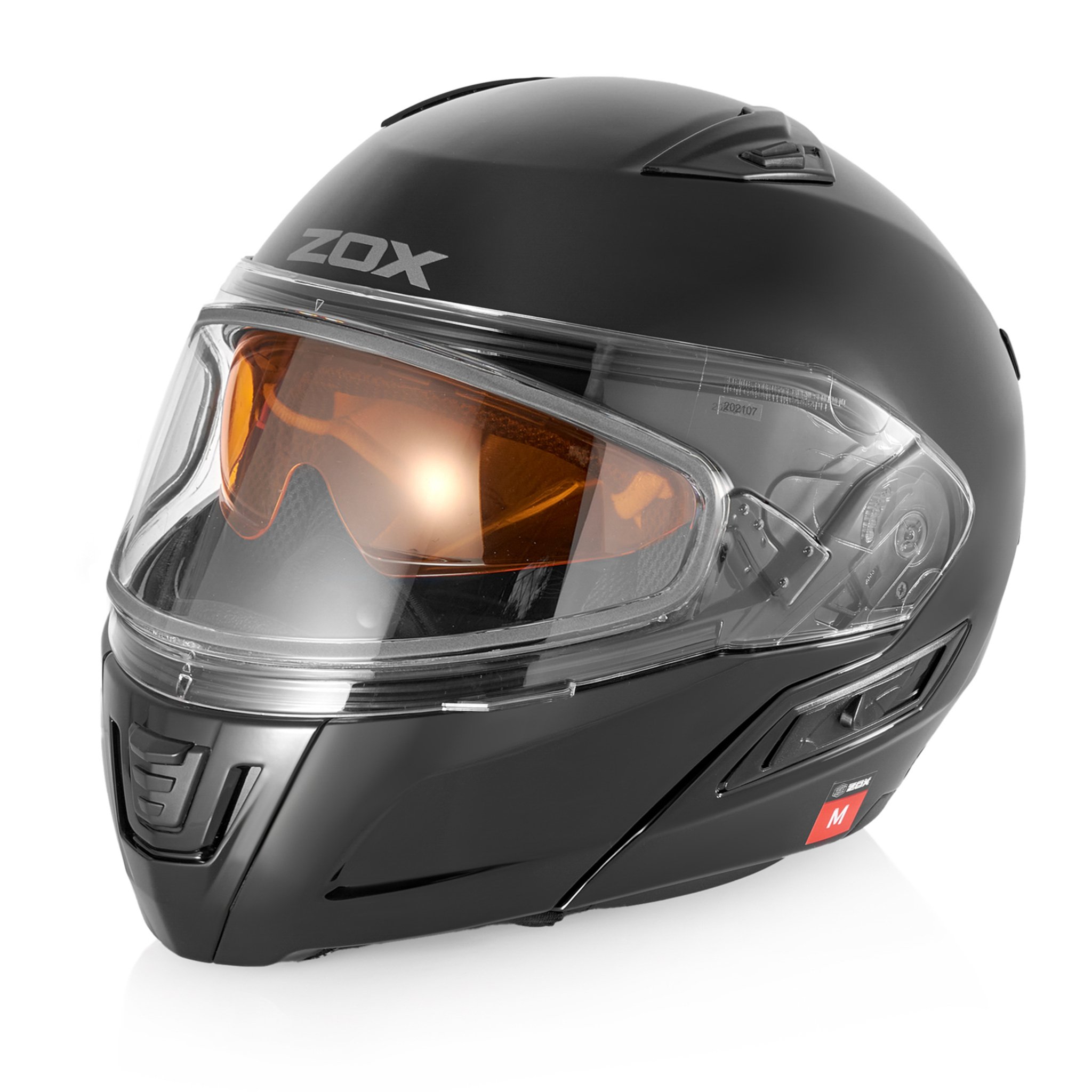 Шлем снегоходный ZOX Condor,  двойное стекло,  черный глянец XL