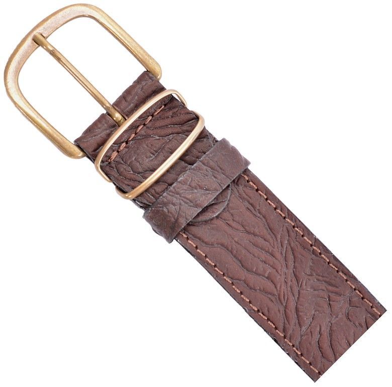 Ремень поясной брючный коричневый 35 мм кожа/велюр (№ 2)