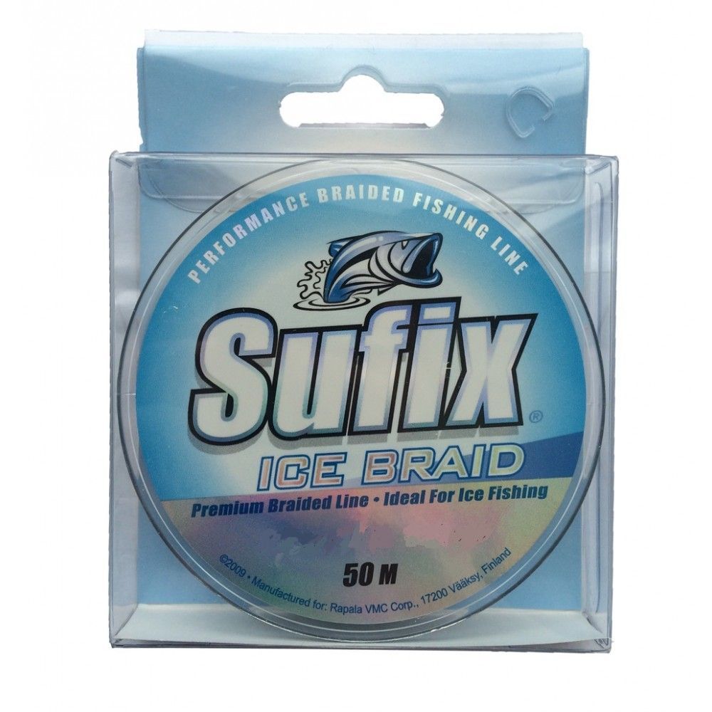 Леска плетеная зимняя SUFIX Ice Braid серая 50м 0.24мм 13, 6кг